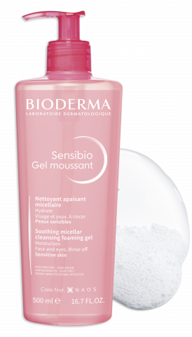 Foto del producto BIODERMA, Sensibio Gel moussant 500ml, limpiador facial espumante para piel sensible