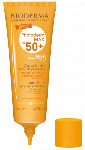 Foto del producto BIODERMA, Photoderm MAX Aquafluido SPF 50+ 40ml, protector solar ligero para pieles sensibles